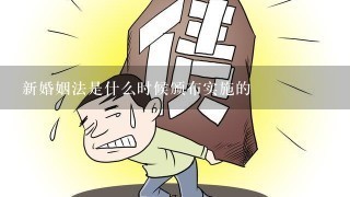 新婚姻法是什么时候颁布实施的