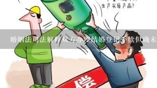 婚姻法司法解释双方办理结婚登记手续但确未共同生活的什么意思？