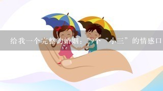 给我1个完整的婚姻：29个“小3”的情感口述实录 电子书下载地址