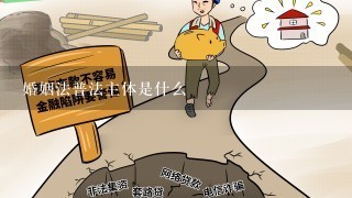 婚姻法普法主体是什么