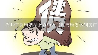 2019年新婚姻法女方婚内出轨离婚怎么判房产？