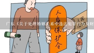 广东《关于处理婚姻关系中违法犯罪行为及财产问题的意见》