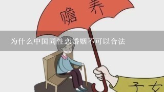 为什么中国同性恋婚姻不可以合法