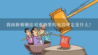 我国新婚姻法对重婚罪的处罚规定是什么?