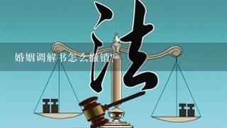 婚姻调解书怎么撤销?