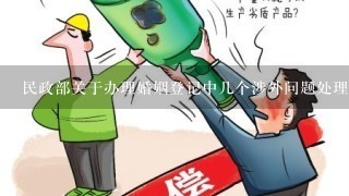 民政部关于办理婚姻登记中几个涉外问题处理意见的批复