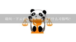 请问1下云南西双版纳傣族有什么习俗吗？