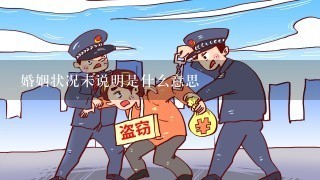 婚姻状况未说明是什么意思