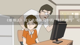 《婚姻法》规定离婚协议中的“财产赠与”可以撤销吗