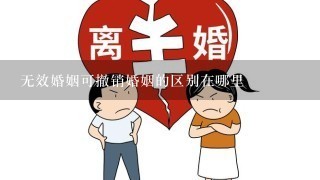 无效婚姻可撤销婚姻的区别在哪里