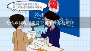 无婚姻状况证明是否属于服务类项目