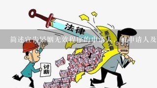 简述宣告婚姻无效程序的申请人，被申请人及时间?