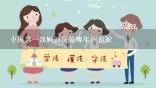 中国第1部婚姻法是哪年颁布的