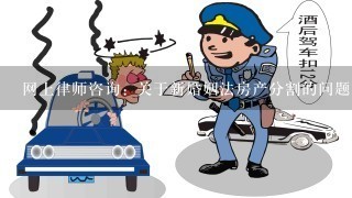 网上律师咨询: 关于新婚姻法房产分割的问题