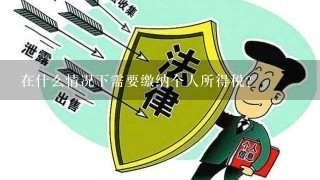 在什么情况下需要缴纳个人所得税？